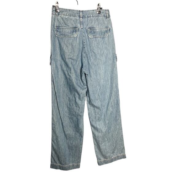Frame Relaxed Straight Cargo Jeans Size 26 Rhythm Light Wash Wide Leg - Picture 11 of 12